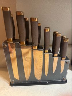 Skandia 13-Piece Kitchen Knife Set with Acrylic Knife Block