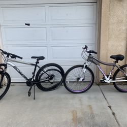 2 Mountain Bikes 