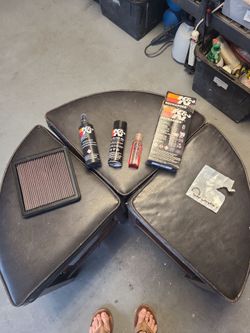 Subaru K&N Drop-In Air Filter (33-2304) + K&N Recharger Cleaning Kit + Bonus Diff Washer