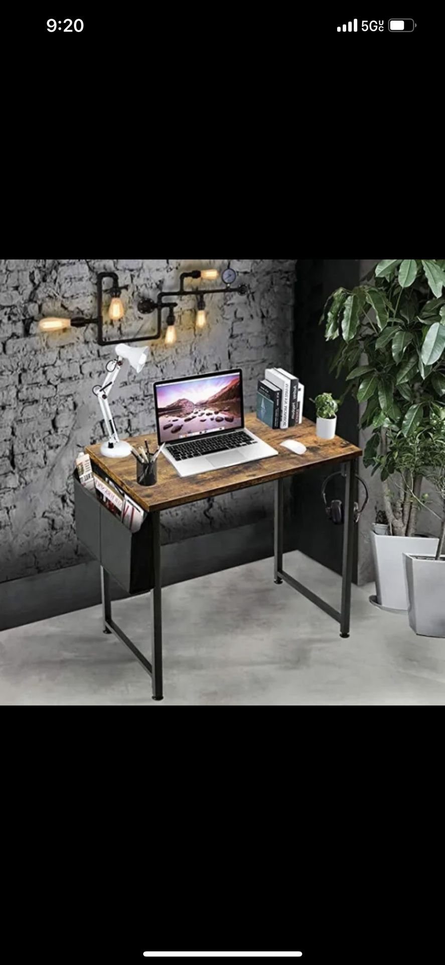 👩🏻‍💻 31'' Computer Desk rusitc table Home Office Writing Workstation PC Laptop Rustic Brown 