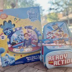 Brandnew Kids Playland And Paw Patrol Backpack With Sleeping Bag!’n 