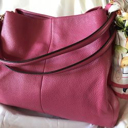 Purse Coach Pink Leather Purse Coach!!great Moms Day Gift 