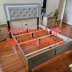 New Queen Size Lighted Bed Frame Special Sale