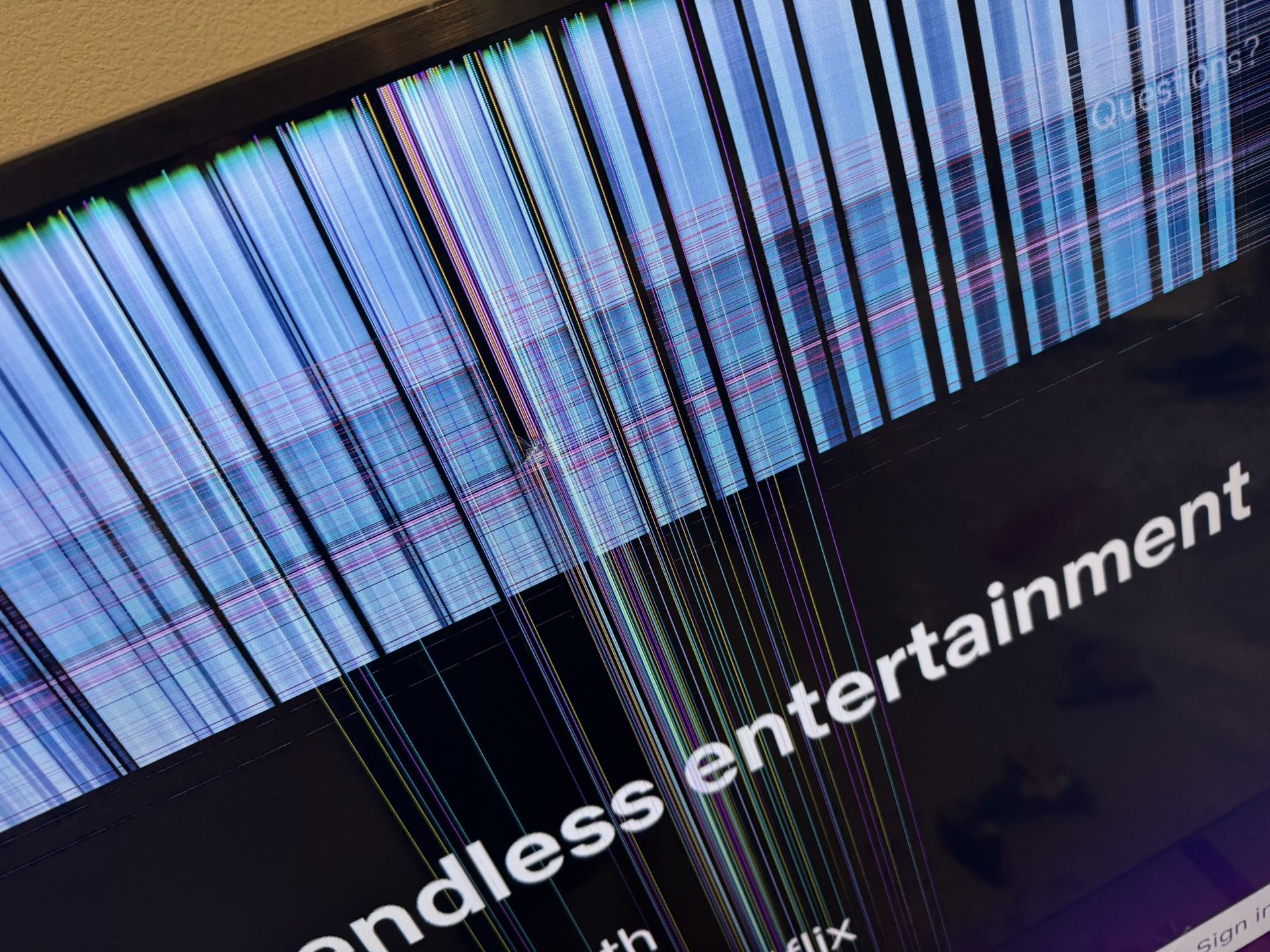 Screen Cracked 55inch Samsung Tv