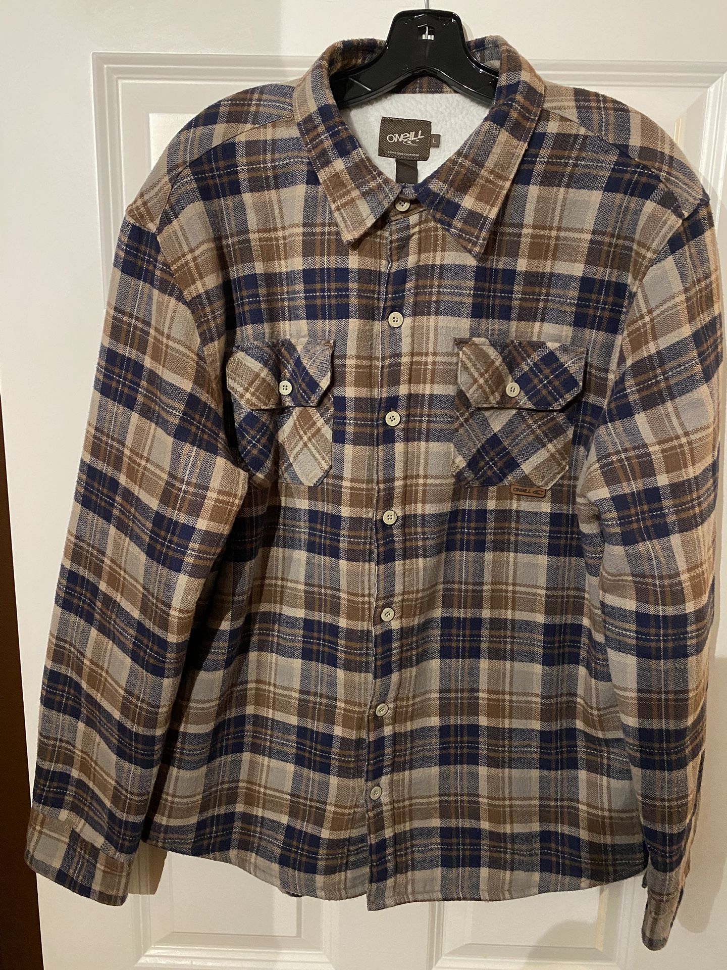 O'Neill Plaid Flannel Shirt with Sherpa Lining