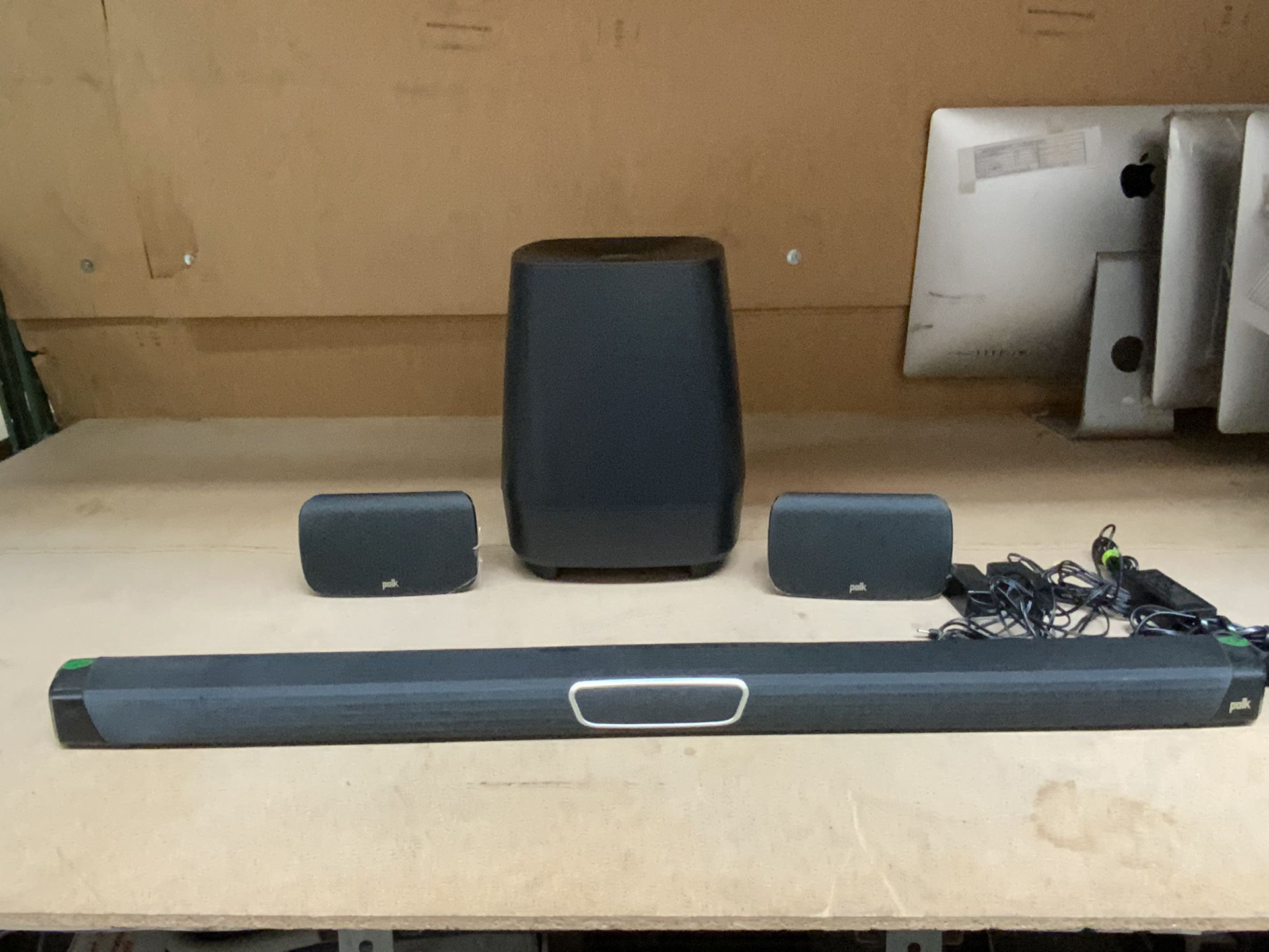 Polk Audio - 5.1-Channel MagniFi Max SR Soundbar with Wireless Subwoofer & Surround Speakers (Pair) - Black #420