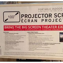 RCA RPJ123 Indoor Outdoor 100" Diagonal Portable Projector Screen