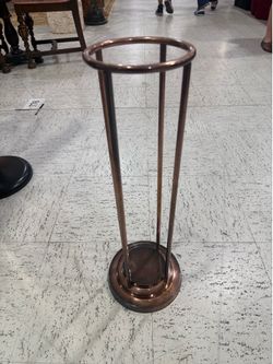 Small Vintage Copper Umbrella or Cane Stand