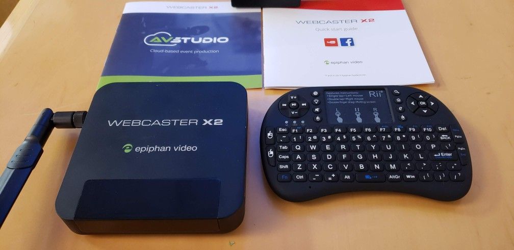 Epiphan Webcaster X2 - The Simplest Streaming Encoder for Facebook, YouTube, and More + Rii wireless Keyboard