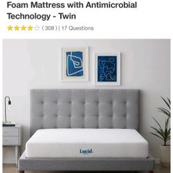 Lucid 8" Gel Memory Foam Twin Mattress (Brand New)