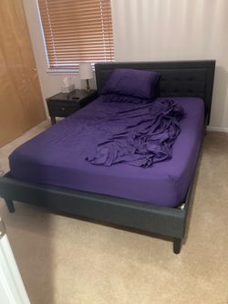 Queen platform bed frame