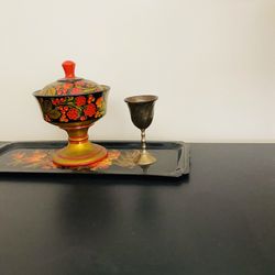 Great  Gift! Vintage Antique Classical Bronze Mini Goblet. Excellent condition. 3.5” tall.