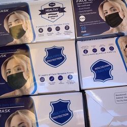 Adult and kids black face masks 50 Ct