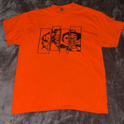 Halloween Horror Movie Size XL Scary Friends Orange T Shirt