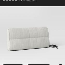 Twin Charging Headboard Cream - Room Essentials Upholstered, Built-in Station, Plywood Frame