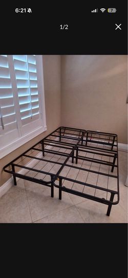 QUEEN SIZE METAL BED FRAME FOLDABLE (BRAND NEW) (VERY STURDY)