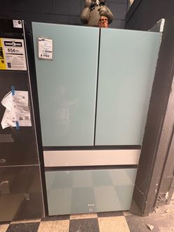 French Door Refrigerator with Glass Panels