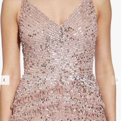 Adriana Papell Sequin Prom Dress Gown Size 10 Originally $379 Make Offer
