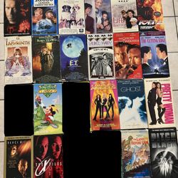 VHS Tapes & DVDs, $2 Each