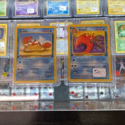 Lot Of 2 - 1st Edition Pokémon Krabby And Kingler From Fossil Set - Mint