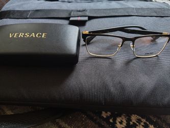 Versace Eyeglass Frames with non-prescription lenses.