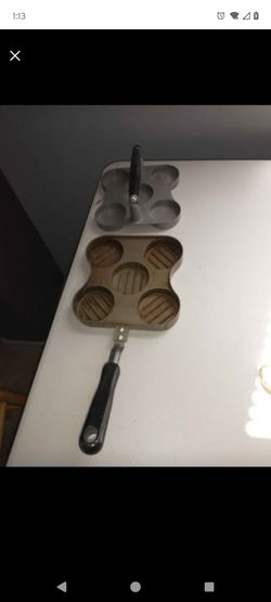 Aluminum 5-Compartment Slider Burger Pan and Press Set