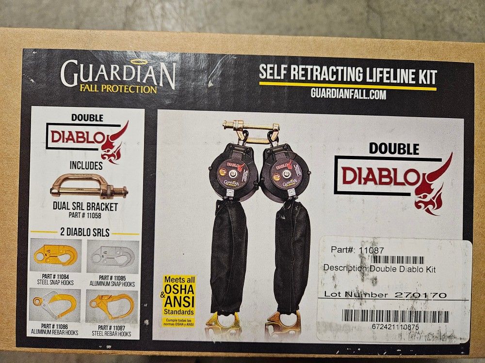 Guardian Double Diablo Self Retracting Lifeline Kit