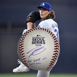 Dodgers Tyler Glasnow Signed Seoul Series Baseball