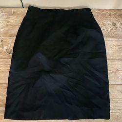 Jones New York Black 100% Worsted Wool Straight Pencil Skirt Lined Women's 6