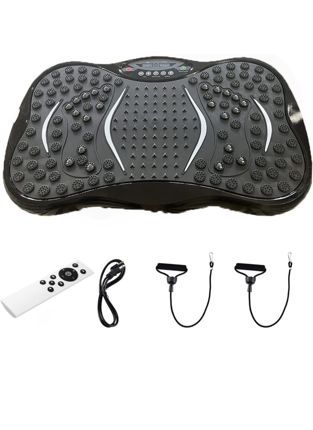 Power Plate Vibration Platform,Vibration Plate Exercise Machine,Vibration Plate,Full Body Workout Fitness Platform, w/Loop Bands & Remote Con