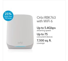 NIB - Netgear RBK763S-100NAS Orbi Tri-Band WiFi 6