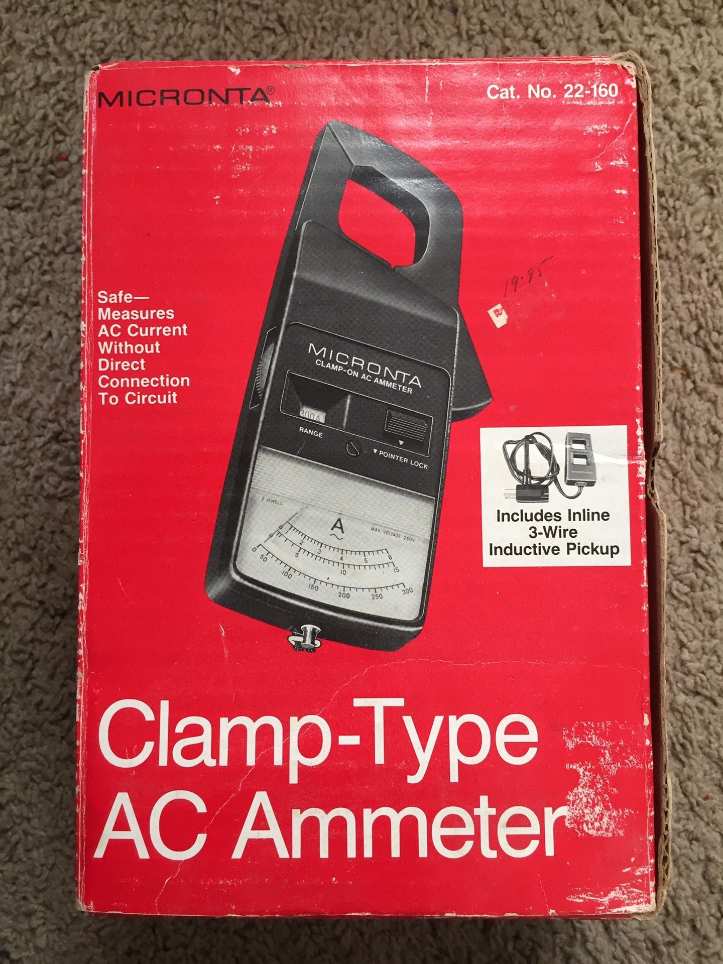 Clamp type AC ammeter