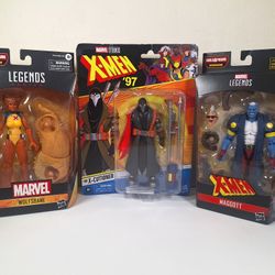 Marvel Legends X-Men 97 X-Cutioner, Wolfbane, Maggot Build-a-figure Action Figures