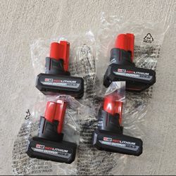 Milwaukee M12 Batteries 5.0 High Output ($75 Each) 2 For $140