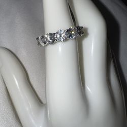 NEW Moissanite 3.5 ct Anniversary Band with Certification, size 6