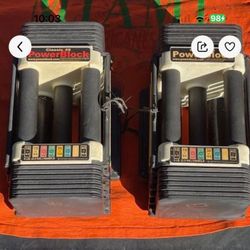 POWER BLOCK  :  45 LB. ON EACH DUMBBELL CLASSIC ADJUSTABLE DUMBBELLS 