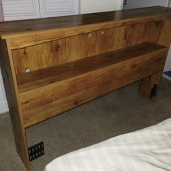 Just Reduced Wooden Bookshelf Headboard And Queen Box Spring And Frame 