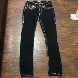 True Religion, Ricky Relaxed, Straight, Black, And White