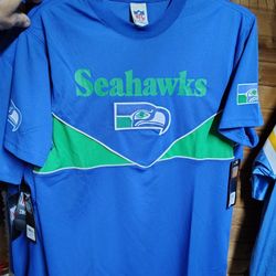 New W/Tags Seattle Seahawks Shirts Old School Stitched Logo 