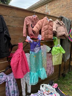 Shirts, coats, sweaters, pants, jeans