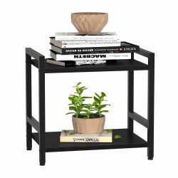 Two-tier side table, black.