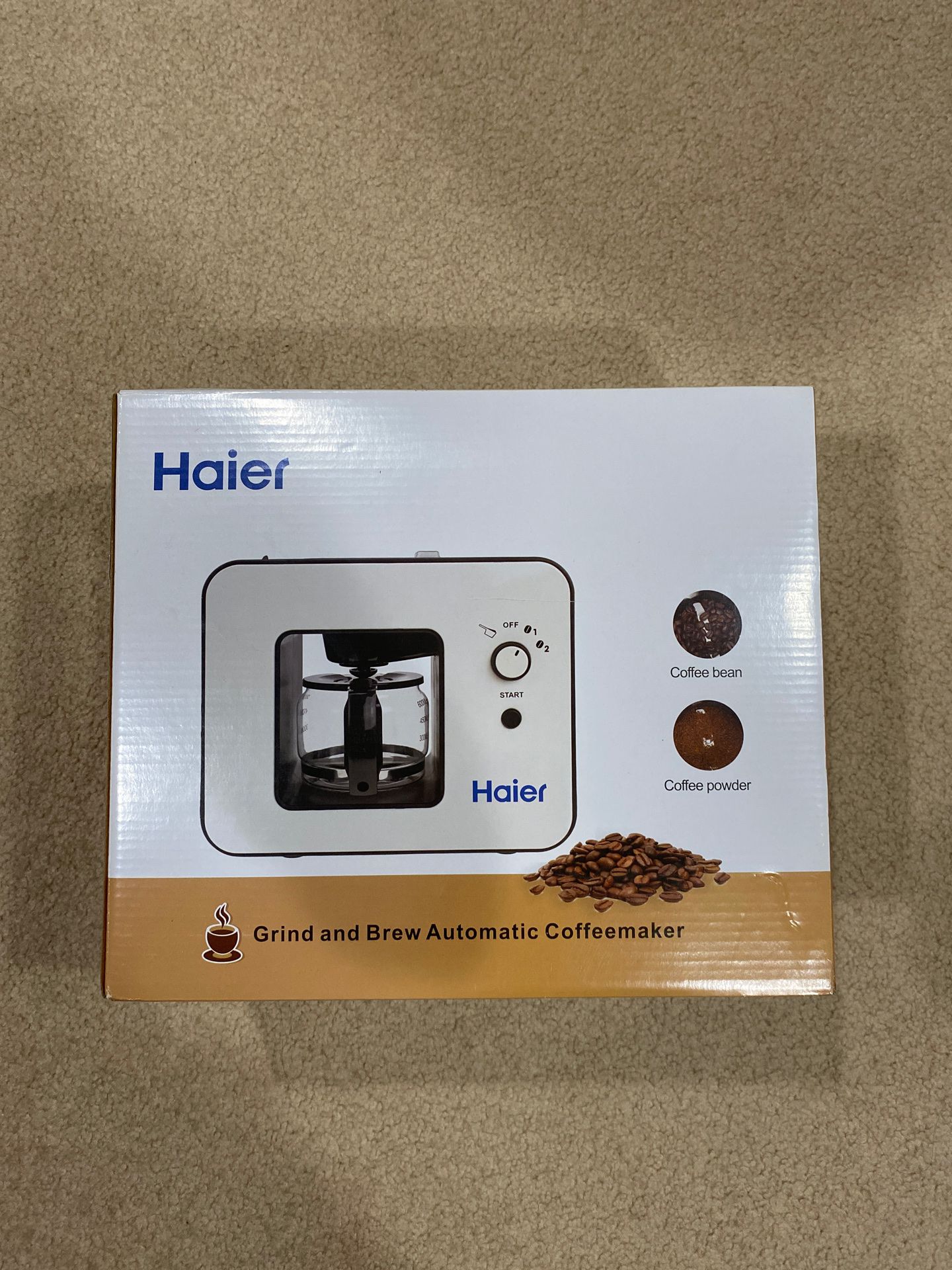 Haier 4 cup coffee maker and grinder in one
