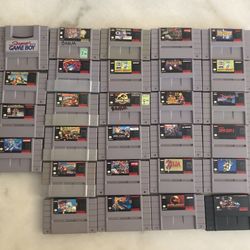 Super Nintendo Games Super Metroid, Final Fantasy III, Castlevania, Mega man!