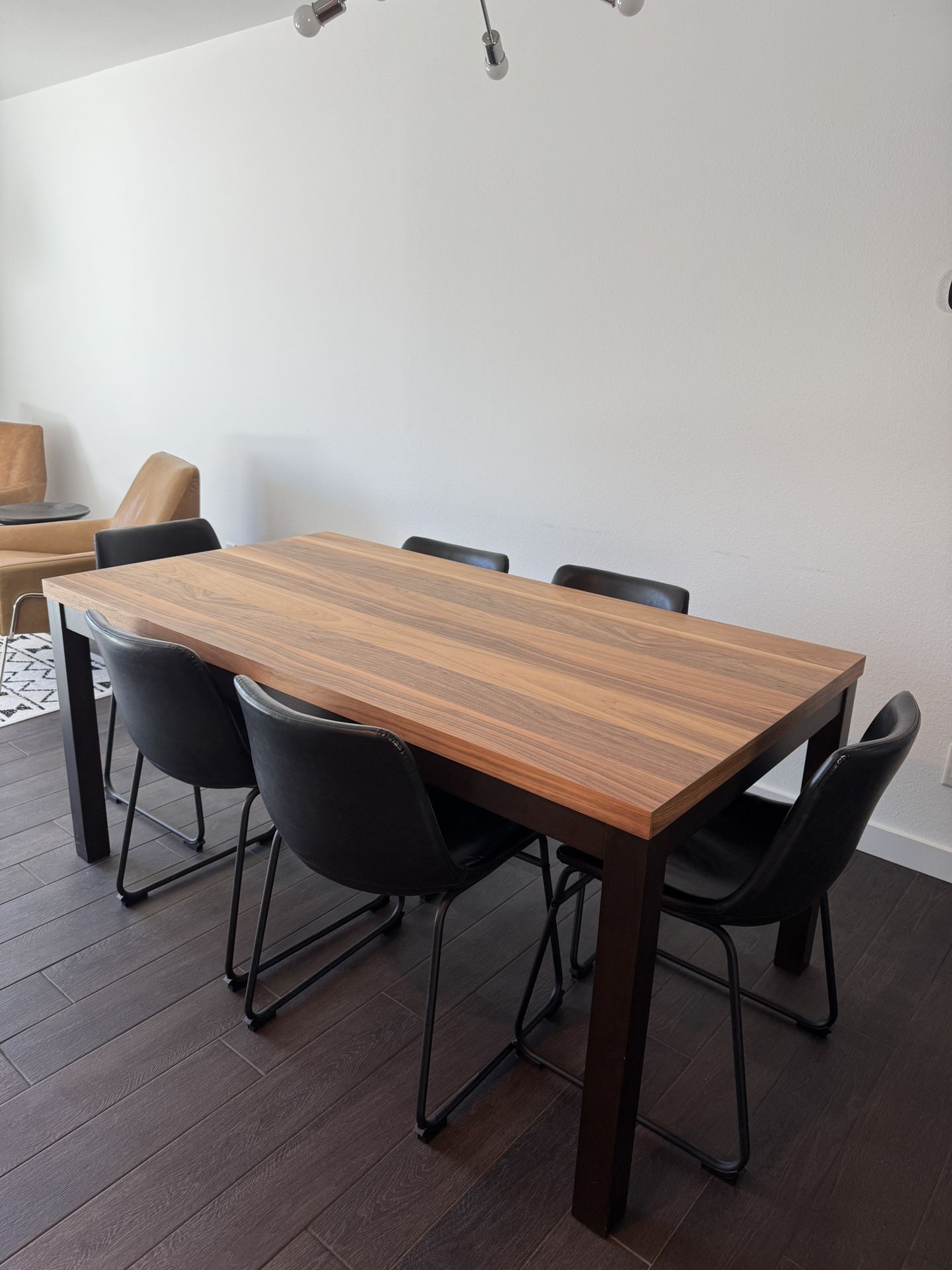 Wooden Dining Table With 6 Chairs