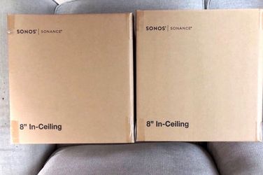 Sonos 8” In-Ceiling Architecture Speakers Brand New Includes Warranty.  This Sonos Bundle includes total of 4 x 8” In-Ceiling Speakers.