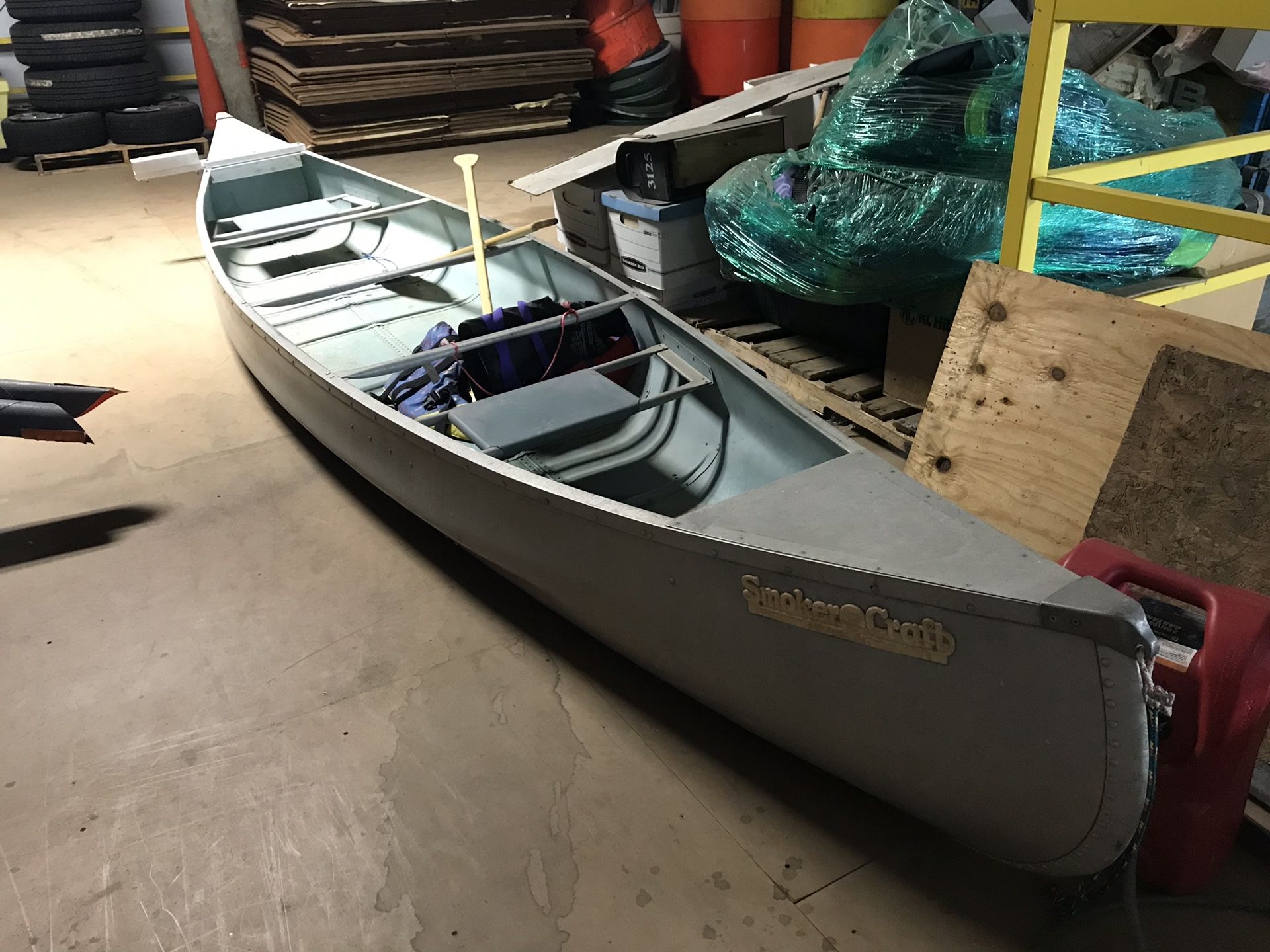 Aluminum canoe