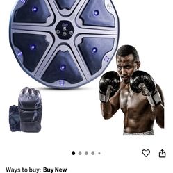 Wall Mounted Smart Bluetooth Music Boxing Machine - Electronic Boxing Target Workout Punching Equipment for Home, Indoor, and Gym Fitness