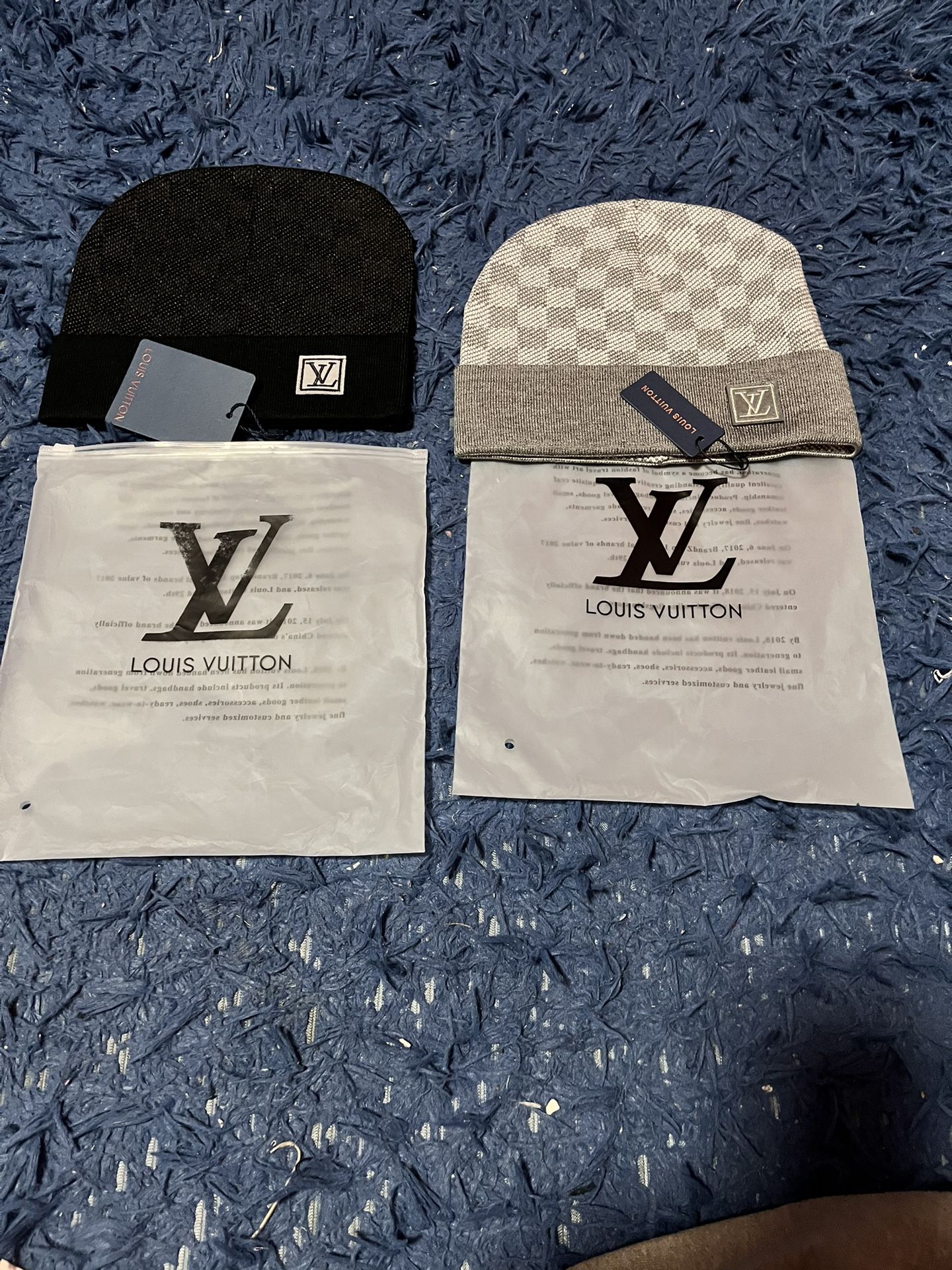 Louis Vuitton Beanie Grey and Black