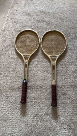 Two Vintage Chemold steel/metal tennis racquet