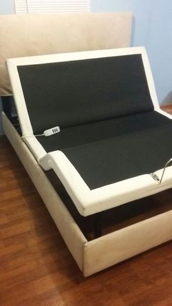 Queen size adjustable bed frame and mattress